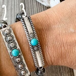 Aztec Boho Western Concho Stretch Bracelet